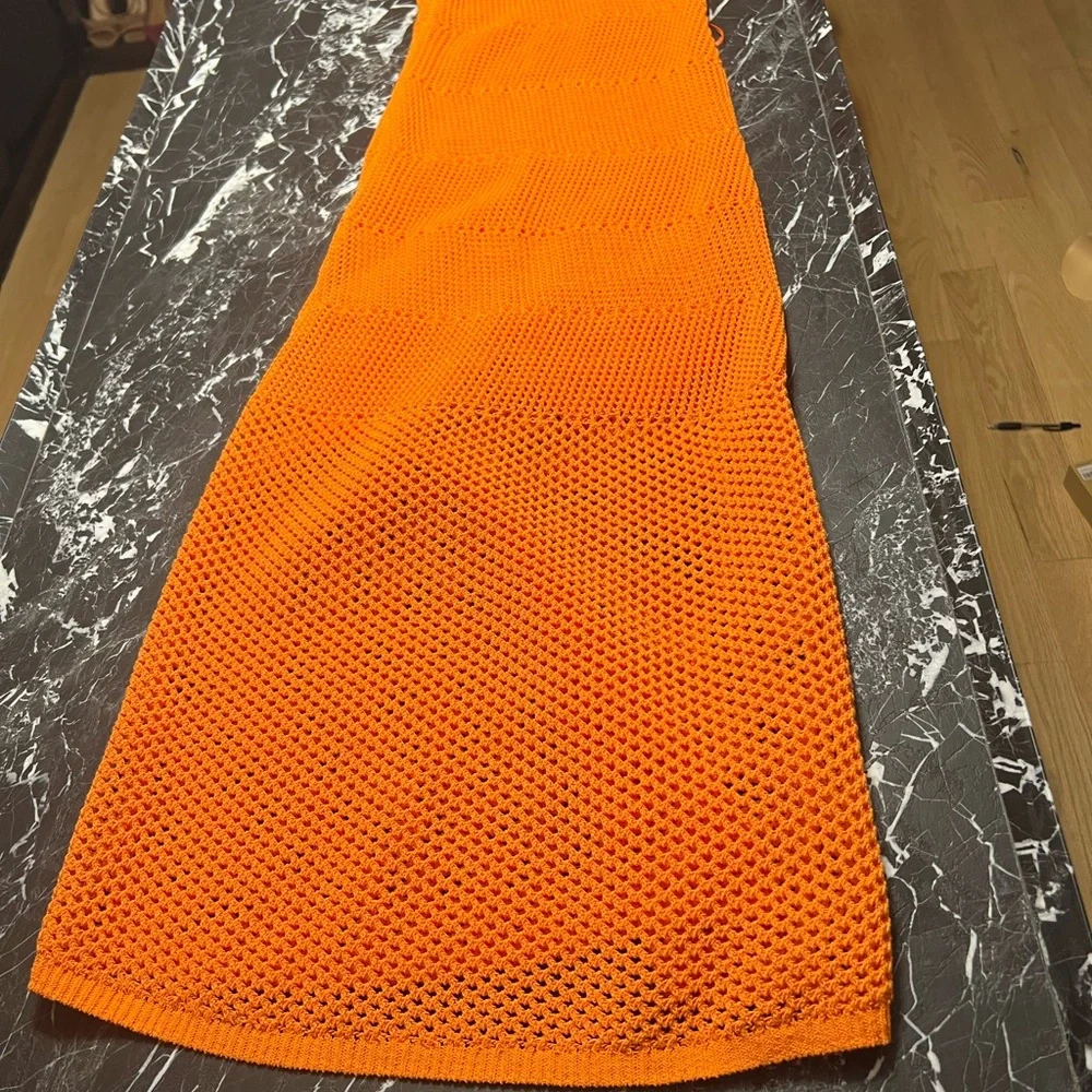 A.L.C. Vibrant Orange Sleeveless Maxi Dress - Picture 2 of 3